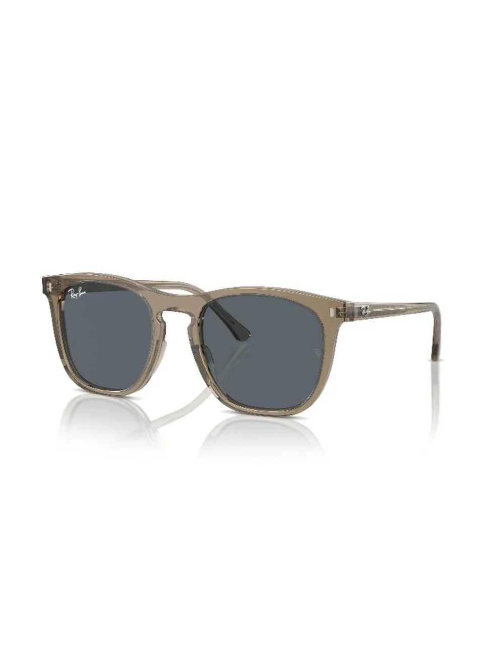 New Ray-Ban Unisex Sunglasses Brown Square Blue Lens Acetate Frame Ray Ban 53